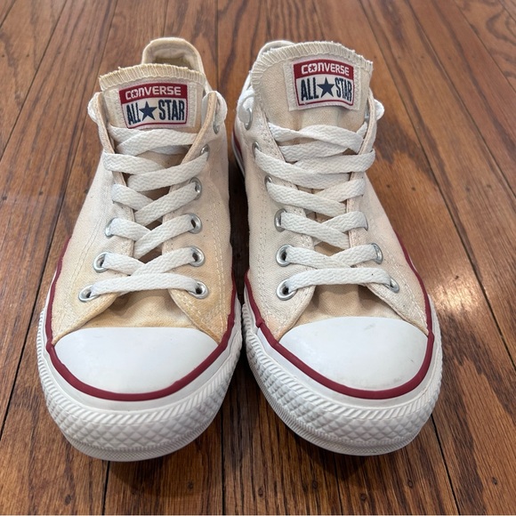 Converse All Star Beige and Red Sneakers - Picture 3 of 10